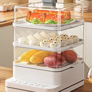 2024 nouveau design sans BPA <span class=keywords><strong>cuiseur</strong></span> à <span class=keywords><strong>vapeur</strong></span> électrique alimentaire légume <span class=keywords><strong>cuiseur</strong></span> à oeufs dispositif de cuisson à la <span class=keywords><strong>vapeur</strong></span> 3 niveaux - Product Image 1