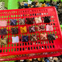 Mini-chapeau de sorcier sculpté en pierre semi-précieuse naturelle polie de 35 mm pour artisanat, idéal comme cadeau d'Halloween