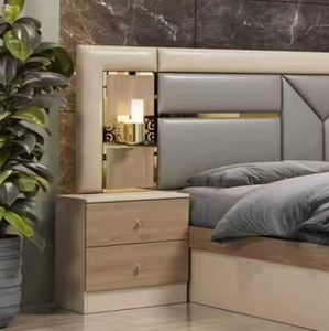 Ensemble de meubles de <span class=keywords><strong>chambre</strong></span> <span class=keywords><strong>à</strong></span> <span class=keywords><strong>coucher</strong></span> moderne de style turc <span class=keywords><strong>pour</strong></span> adultes, lit double, coiffeuse, fonction massage, hauteur réglable, cadre en bois - Product Image 3