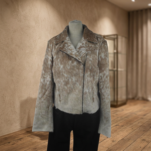 Best Selling Women's Custom Made Cowhide Leather Jacket Casual Style <b>Unique</b> Animal Pattern Breathable Satin Fabric Waterproof - Product Image 3