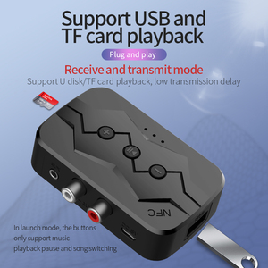 Tooya-receptor inalámbrico M23, transmisor de dientes azul, NFC, tarjeta TF, disco U, receptor, transmisión inalámbrica, RCA, adaptador de llamada 5,0 - Product Image 4