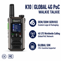GaodaPTT 4G Walkie Talkie Global POC Kartu SIM Jangkauan Jauh 10000km Radio Dua Arah PTT SOS IP54 Interkom Nirkabel Gxin SOS OEM/ODM