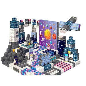 2,0 cm 0,8 pulgadas <span class=keywords><strong>100</strong></span> Uds Base espacial bloques de construcción magnéticos 3D STEM cubos de construcción magnéticos para niños juguetes ASTM CPC CE EN71 - Product Image 1