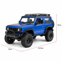 Voiture télécommandée RC Crawler 4x4 SUV Drift 2,4 GHz, bleue, ABS+Métal, LED, échelle 1:16, tout-terrain, pour le rock crawling, jouet de loisir