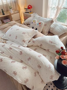 Parure <span class=keywords><strong>de</strong></span> lit imprimée à quatre pièces, motif dessin animé, tailles petite double/queen, 100 % coton, garnissage écologique, emballée dans un <span class=keywords><strong>sac</strong></span> - Product Image 6