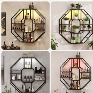 Accesorios de Cocina/Muebles de Salón, Estantes de Exhibición, Botellero, Soporte para Botellas, Mueble de Barra de Metal, Estante para Alcohol - Product Image 6