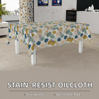 Nappe en PVC à motif de feuilles, résistante aux taches, imperméable, anti-huile, rectangulaire, pour table à manger, pour la maison, les fêtes