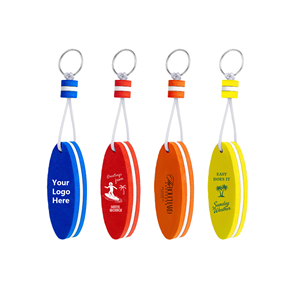 Custom Floating <b>Keychain</b>, Waterproof Water Sports Oval EVA Foam Keytag, Durable Lightweight Floating for Marine <b>Safety</b>, Travel - Product Image 1