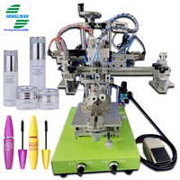 Machine de sérigraphie en soie de bureau à prix réduit pour bouteille cylindrique en verre plastique de shampooing de parfum de tube de pot de cosmétiques