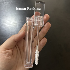 ISMAN - Tubo de Rímel Cuadrado Transparente de 5 ml al por Mayor, Envase de Delineador de Ojos de Cristal, Aplicador de Brocha de Silicona, Botella Vacía con Logotipo Personalizado - Product Image 4