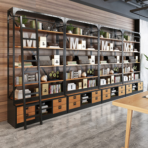 Traditional Chinese design free combination wooden and iron frame high comic book display rack
