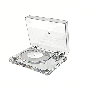 Nouveau tourne-disque en <span class=keywords><strong>vinyle</strong></span> transparent en acrylique avec émetteur BT X10, tourne-disque de bureau moderne pour une lecture de musique sans fil élégante - Product Image 1