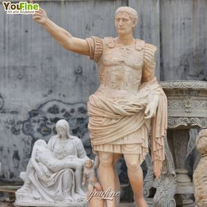 Estatua de Mármol Antigua de Augusto César a Tamaño Real, Escultura Masculina para Jardín Exterior - Product Image 3