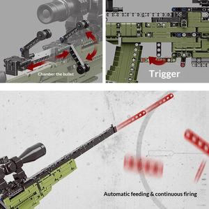 Série Militaire Desert Eagle AWM Sniper Gun Assembly Blocs de Construction à Petites Particules en Plastique XB24001-07 - Product Image 2