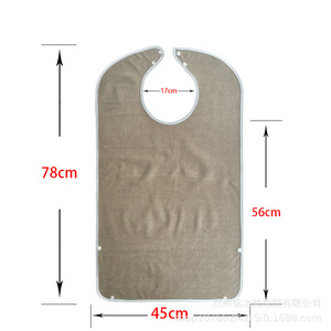 Bavoirs pour adultes enduits de TPU, réutilisables, imperméables, en tissu éponge, avec fermeture à boutons-pression, logo personnalisé pour femmes, hommes, personnes âgées, seniors, adultes handicapés - Product Image 3