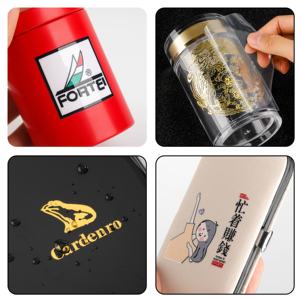 Tùy chỉnh chất lượng cao tự dính Thư Kim Loại nhãn chuyển dập nổi Decal kim loại Sticker - Product Image 2