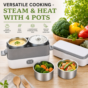 Lonchera Eléctrica Multifuncional de Acero Inoxidable, Calentador de Alimentos de 200W para Adultos, Uso Doméstico y Comercial, Portátil y Desmontable - Product Image 2