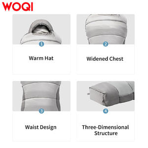 Sac de couchage Woqi 3 saisons, léger, imperméable, en nylon, design enveloppe, pour le camping, la randonnée et les activités de plein air - Product Image 5