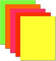 Papier cartonné coloré-Décorations de fête au néon Glow In The Dark Papers DIY Dance Floor Fluorescent Black Light UV Reactive