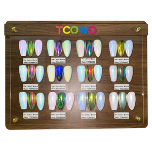 Xu hướng mới Holographic Aurora cọ xát bụi Chrome Nail bột gương Laser Tắc Kè Hoa Ngọc Trai sắc tố Chromium Tint cho móng tay nghệ thuật - Product Image 5