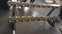 Support de Rangement Commercial Robuste pour Haltères ASM-H2050 – Étagère à Haltères à 2 Niveaux pour 20 Haltères – Équipement de Gym