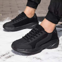 Chaussures décontractées pour hommes à coupe large, grande taille, doublure chaude en fourrure, respirantes, légères, confortables, pour le printemps, l'automne et l'hiver