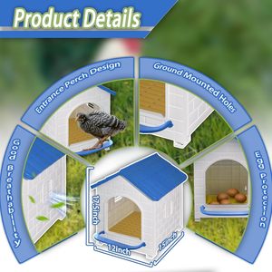 Vendita calda degli Stati Uniti 10 XL colpo di stato grande e grande piccola casa a piedi per 20 polli gestito al coperto pollaio di plastica - Product Image 5