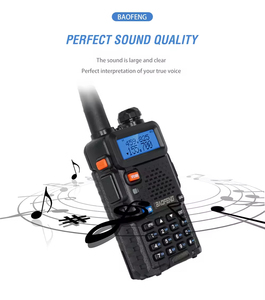 Talkie-walkie Baofeng, radio portable UHF VHF UV-5R, radio bidirectionnelle UV5R, talkie-walkie double bande, <span class=keywords><strong>woki</strong></span>-<span class=keywords><strong>toki</strong></span> - Product Image 3