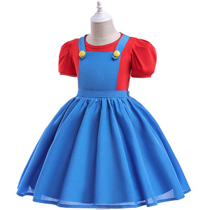 Disfraz de <span class=keywords><strong>Super</strong></span> <span class=keywords><strong>Brothers</strong></span> para niñas, disfraz de Halloween, Carnaval, disfraz de <span class=keywords><strong>Mario</strong></span> para fiesta de cumpleaños - Product Image 2