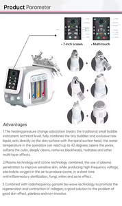 Machine à récurer Hydra <span class=keywords><strong>Derma</strong></span> 6-en-1-Nettoyant portable pour le visage avec prise US, ciblage du visage et soins de la peau professionnels multifonctionnels - Product Image 5