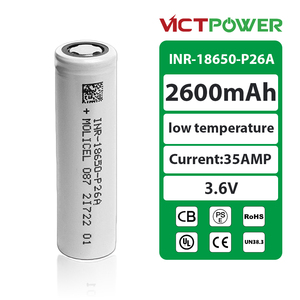 ขายส่งแบตเตอรี่ Molicel P26A ของแท้ 3.7v18650 2600mah แบตเตอรี่ลิเธียมไอออน รุ่น P42A P28a 35A อัตราการคายประจุ 1000 รอบ - Product Image 1