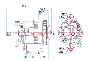 Alternateur <span class=keywords><strong>automobile</strong></span> 28V35A, nouveau design 2022, a2t71983a2t72378 A2T72383 - Product Image 2