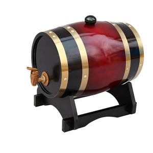 Custom Natural Wood Oak Wooden <strong>Barrel</strong> Vintage Brown Red Decor Display Wine <strong>Whiskey</strong> <strong>Barrel</strong> Storage with Stand for Bar <strong>Table</strong> - Product Image 3