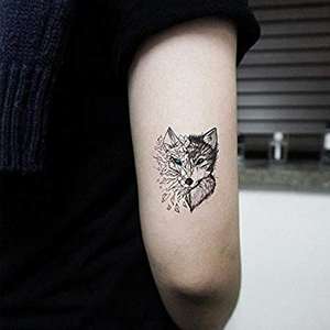 Negro salvaje Tigre Ángel elefante zorro animales <span class=keywords><strong>mano</strong></span> medio brazo <span class=keywords><strong>hombre</strong></span> niño cuerpo arte tatuaje temporal pegatina - Product Image 3