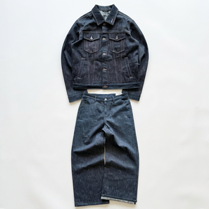Clothing Factory Custom <b>Jeans</b> Suit Casual Street Fashion Wear Button <b>up</b> Denim Jackets and <b>Jeans</b> Pants Set Blue <b>Jeans</b> Set for Men - Product Image 1