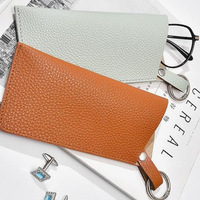 Pochette de couverture de lunettes de soleil de voyage de vente chaude avec porte-clés sac de lunettes en simili cuir étuis de sac de lunettes de soleil polyvalents portables
