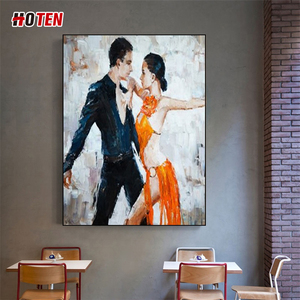 Pittura a olio astratta contemporanea su tela spagnola Flamenco donna amanti della ballerina nuda per soggiorno decorativo arte della parete - Product Image 3