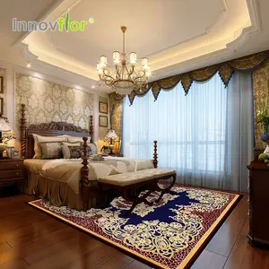 Modern Handmade Acrylic Wool Silk Viscose Living Room Carpet Bedroom high low pile with carving Carpet and Rug