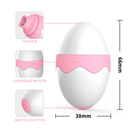 JoyPark 7-Modus Saug-Klitoris-Stimulator Zungen-Vibrator Nippel-Sauger Mini-Ei-Vibrator USB-Aufladbar IPX5