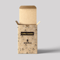 Boîte d'emballage personnalisée avec impression de logo, en papier kraft recyclé, carton de qualité supérieure, pour thé, café en poudre, boîte cadeau, finition mate.
