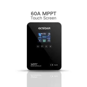 GCSOAR 60A MPPT pengontrol beban matahari, 12/24V baterai Lithium modul WIFI layar sentuh tampilan LCD pengontrol MPPT