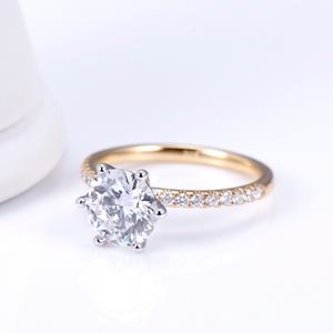 Anillo MSR-1000 Personalizado en Oro Blanco de 18K/14K/10K/9K con Diamante Cultivado en Laboratorio CVD HPHT - Product Image 2