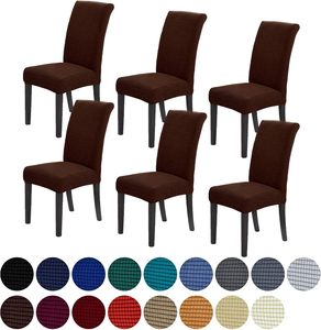 Funda elástica engrosada para silla de comedor de hotel, funda para sofá de sala de estar, funda cuadrada de jacquard al por mayor, logotipo personalizado - Product Image 1