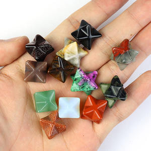 天然冥想石梅尔卡巴大卫之星水晶套装，13毫米真正的治疗水晶宝石 - Product Image 1