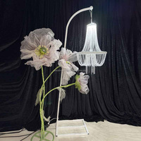 Prix de gros lustre de mariage accessoires de lumière LED lustre en cristal pour la décoration de fête événements scène plafonniers