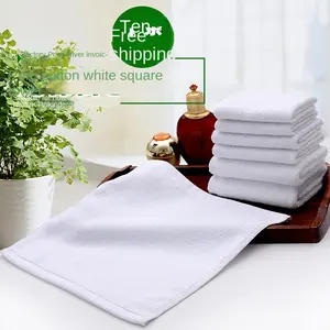 Hotel white small square towel face wash home hotel beauty salon KTV hand wipe cloth