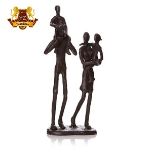 Gran oferta, artesanías de Metal de bronce, intrigantes estatuas para <span class=keywords><strong>padre</strong></span> e hija - Product Image 5