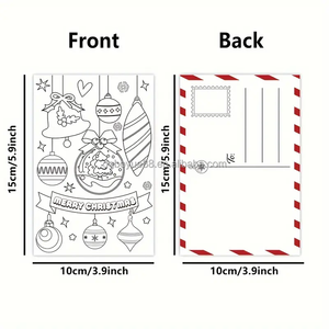Venta al por mayor de tarjetas postales de actividad de Navidad colorea tu propia postal para colorear tarjetas de felicitación de Feliz Navidad para amigos niños - Product Image 2