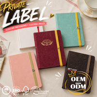 Cuaderno Personalizado A5 Promocional con Tapa Dura de Tela, Banda Elástica, para Negocios, Oficina, Material Escolar, Cuadernos, Blocs de Notas