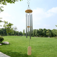 Carillons éoliens en bois de bambou en métal pour maison d'oiseaux pour l'extérieur et l'intérieur jardin cour décoration de la maison